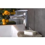 Смеситель для умывальника Hansgrohe Talis E 110 с донным клапаном pop-up, хром (71710000) - Фото 2