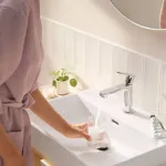 Смеситель для умывальника Hansgrohe Rebris S CoolStart без сливного гарнитура, хром (72520000) - Фото 2