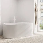 Змішувач для ванни підлоговий Hansgrohe Tecturis E, Matt White (73445700) - Фото 2