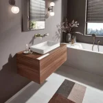 Змішувач для умивальника Hansgrohe Vivenis 195 зі стіни, Brushed Bronze (75050140) - Фото 2