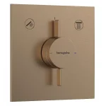Смеситель скрытого монтажа Hansgrohe DuoTurn E на 2 функции, Brushed Bronze (75417140) - Фото 1