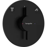 Смеситель скрытого монтажа для душа Hansgrohe DuoTurn S, черный матовый (75418670) - Фото 1