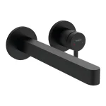 Смеситель для умывальника Hansgrohe Finoris 225 со стены, черный матовый (76050670) - Фото 1