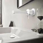 Змішувач для умивальника настінний Hansgrohe Finoris, білий матовий (76051700) - Фото 2