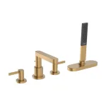 Смеситель Hansgrohe Finoris врезной на край ванны на 4 отверстия, с sBox, Brushed Bronze (76444140) - Фото 1