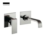 Смеситель для умывальника Giulini Pablolux настенный, черный матовый (9820-B3NO) - Фото 1