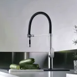 Змішувач для кухні Paffoni Candy з поворотним виливом, Chrome/black (CA179CRNO) - Фото 2