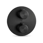 Термостат Almar Mixers, зовнішня частина, 2 споживача, PVD Brushed Absolute Black (E176832.AB) - Фото 1