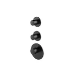 Термостат Almar High Flow, зовнішня частина, 2 споживача, PVD Brushed Absolute Black (E180032.AB) - Фото 1
