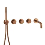 Термостат Almar, зовнішня частина, ручний душ, вилив, PVD Brushed Copper (E180136.CO) - Фото 1