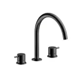 Змішувач для умивальника Almar, 3 отвори, без донного клапана, PVD Brushed Absolute Black (E214004.AB) - Фото 1