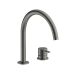 Смеситель для умывальника Almar, 2 отверстия, без донного клапана, PVD Brushed Gun Metal (E214005.GM) - Фото 1