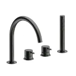 Змішувач для ванни Almar на борт, одноважільний, PVD Brushed Absolute Black (E214006.AB) - Фото 1