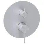 Смеситель для душа Paffoni Inox Tech, с картриджем для переключения на 2 выхода, Steel (INOX018AC) - Фото 1