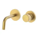Смеситель для умывальника Paffoni JO скрытого монтажа, 2 отверстия, излив 178 мм, Brushed honey gold (JO006HGSP70) - Фото 1