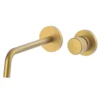 Смеситель для умывальника Paffoni JO скрытого монтажа, 2 отверстия, излив 248 мм, Brushed honey gold (JO007HGSP70) - Фото 1