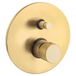 Змішувач для душу Paffoni JO прихований, 2 виходи, кнопковий перемикач, Brushed honey gold (JO015HGSP) - Фото 1