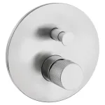 Смеситель для душа Paffoni JO, внешняя часть, 2 выхода, Steel looking (JOBOX015ST_M) - Фото 1