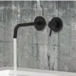 Смеситель для умывальника Paffoni Light, настенный, излив 17,8 см, Black Chrome (LIG006NKN70) - Фото 2