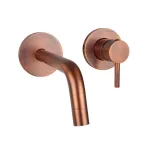 Смеситель для умывальника Paffoni Light, встроенный, излив 24.8 см, Brushed Copper PVD (LIG007RASP70) - Фото 1