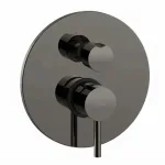 Смеситель для ванны/душа Paffoni Light на 3 выхода, Black Chrome (LIG019NKN) - Фото 1