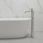 Змішувач окремо стоячий для ванни/душу Paffoni Light + Вбудована частина, сталь (LIG032ST_LIG030) - Фото 2