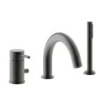 Змішувач на борт ванни Paffoni Light з виливом L.230 мм, Brushed Black Chrome (LIG046NKNSP) - Фото 1