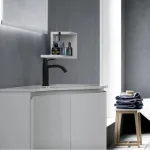 Смеситель для умывальника Paffoni Light, с донным клапаном Clic-Clac, Black Chrome (LIG071KNKN) - Фото 2