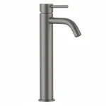 Смеситель для умывальника Paffoni Light, высокий, с донным клапанлм Clic-Clac, Mercury Grey (LIG081KMG) - Фото 1