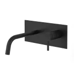 Смеситель для умывальника Paffoni Light, настенный излив 12,3 см, Matt black (LIG104NO) - Фото 1