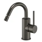 Смеситель для биде Paffoni Light, без донного клапана, Brushed Black Chrome (LIG138NKNSP) - Фото 1