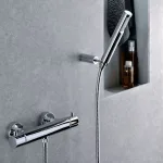 Смеситель для душа Paffoni Light, с ручным душем и гибким шлангом, Steel looking (LIG168DST) - Фото 2