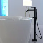 Смеситель для ванны/душа Paffoni Light, напольный, внешняя часть, Matt Black (LIGBOX032NO) - Фото 2