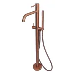 Смеситель для ванны/душа Paffoni Light, напольный, внешняя часть, Brushed Copper PVD (LIGBOX032RASP) - Фото 1