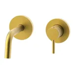 Смеситель для умывальника Paffoni Light, внешняя часть, излив 123 мм, Brushed honey gold (LIGBOX104HGSP70) - Фото 1