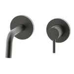 Смеситель для умывальника Paffoni Light, внешняя часть, излив 123 мм, Brushed Black Chrome (LIGBOX104NKNSP70) - Фото 1