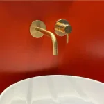 Смеситель для умывальника настенный Paffoni Light, излив 178 мм, Brushed Honey Gold (LIGBOX105HGSP70) - Фото 2