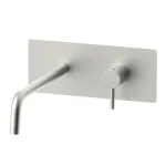 Смеситель для умывальника Paffoni Light, настенный, излив 178 мм, Steel looking (LIGBOX105ST) - Фото 1