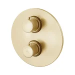 Термостат для душа Paffoni Light, на 3 выхода, Brushed Honey Gold (LIQ019HGSP) - Фото 1