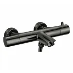 Термостат для ванни/душу Paffoni Light, без душового набору, Brushed Black Chrome (LIQ022NKNSP) - Фото 1