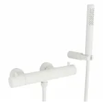 Термостат для душа Paffoni Light, ECOSTOP, с ручным душем и гибким шлангом, Matt white (LIQ168EDBO) - Фото 1