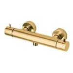 Термостат для душу Paffoni Light, ECOSTOP, без душового набору, Brushed honey gold (LIQ168EHGSP) - Фото 1