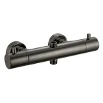 Термостат для душа Paffoni Light, без душ. комплекта, картридж (2 выхода + стоп), Black Chrome (LIQ169NKN) - Фото 1