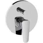 Смеситель для душа Paffoni Sly, однорычажный, 2 вихода, внешняя часть, Chrome (SYBOX015CR) - Фото 1