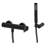 Змішувач для душу Paffoni Tilt з душовим гарнітуром, Matt black (TI168DNO) - Фото 1