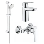 Комплект змішувачів для ванної Grohe BauEdge New 3 в 1, хром (UA123208S0) - Фото 1
