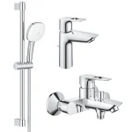 Набор смесителей для ванны Grohe BauLoop New 3 в 1, хром (UA123215M1) - Фото 1