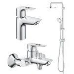 Набор смесителей для ванны Grohe BauLoop, хром (UA26129005) - Фото 1