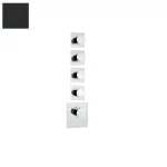 Термостат Bossini Oki 5 Outlets HP внешняя часть, Mat black (Z031208073) - Фото 1