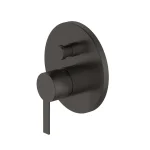 Смеситель для ванны/душа, Zucchetti Gill, внешняя часть, Embossed matt black (ZGL127.N.1) - Фото 1